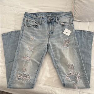 American Eagle Distressed Light Blue Jeans